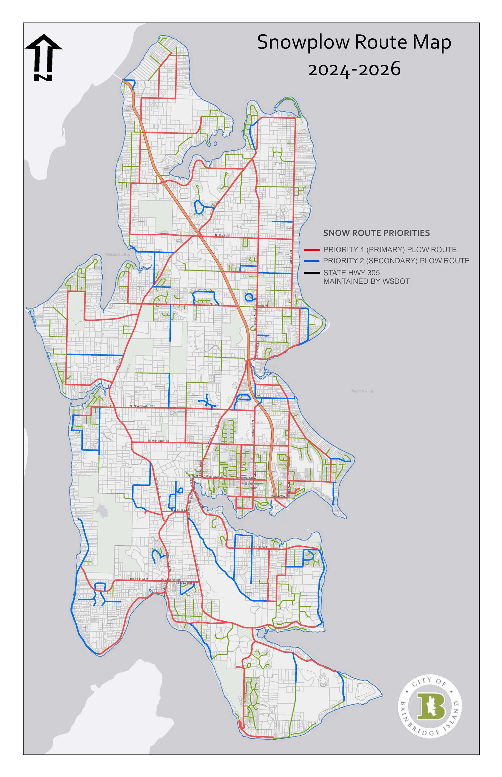 Snow Plow Route Map 2024-2026