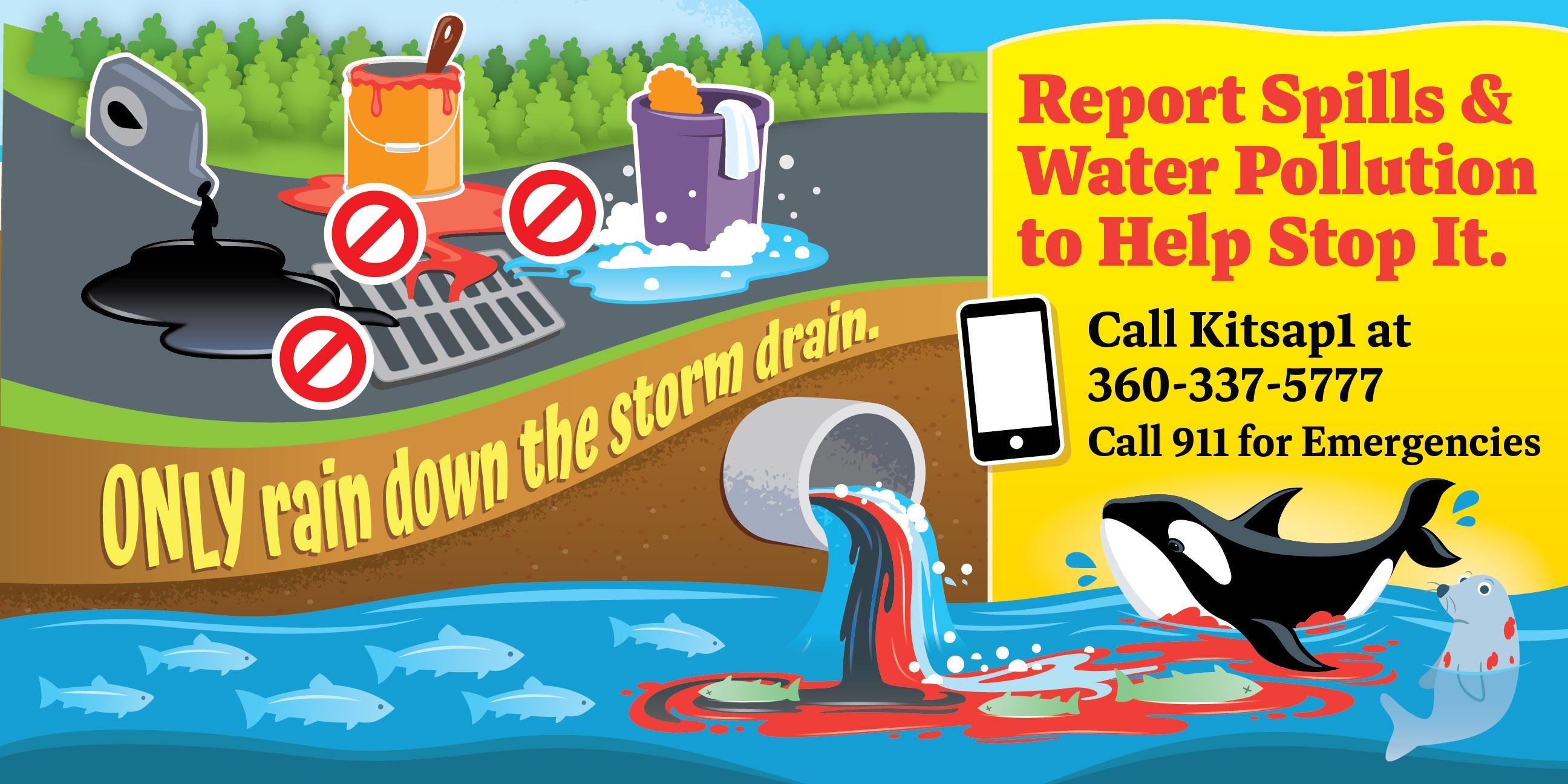 Call Kitsap1 Spills Hotline 360-337-5777